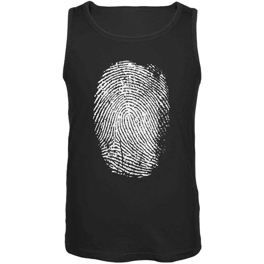 Identity Thumbprint Black Adult Tank Top Men's Tank Tops Old Glory 2XL Black 