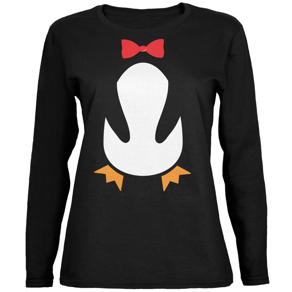 Halloween Penguin Costume Black Ladies Long Sleeve T-Shirt Women's Long Sleeves Old Glory   