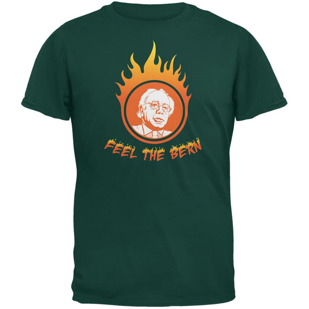 Election 2016 Bernie Sanders Feel The Bern Forest Green Adult T-Shirt ...