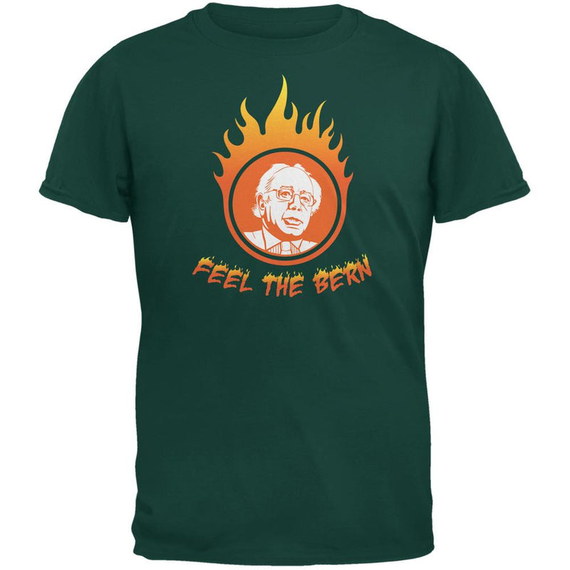Election 2016 Bernie Sanders Feel The Bern Forest Green Adult T-Shirt ...