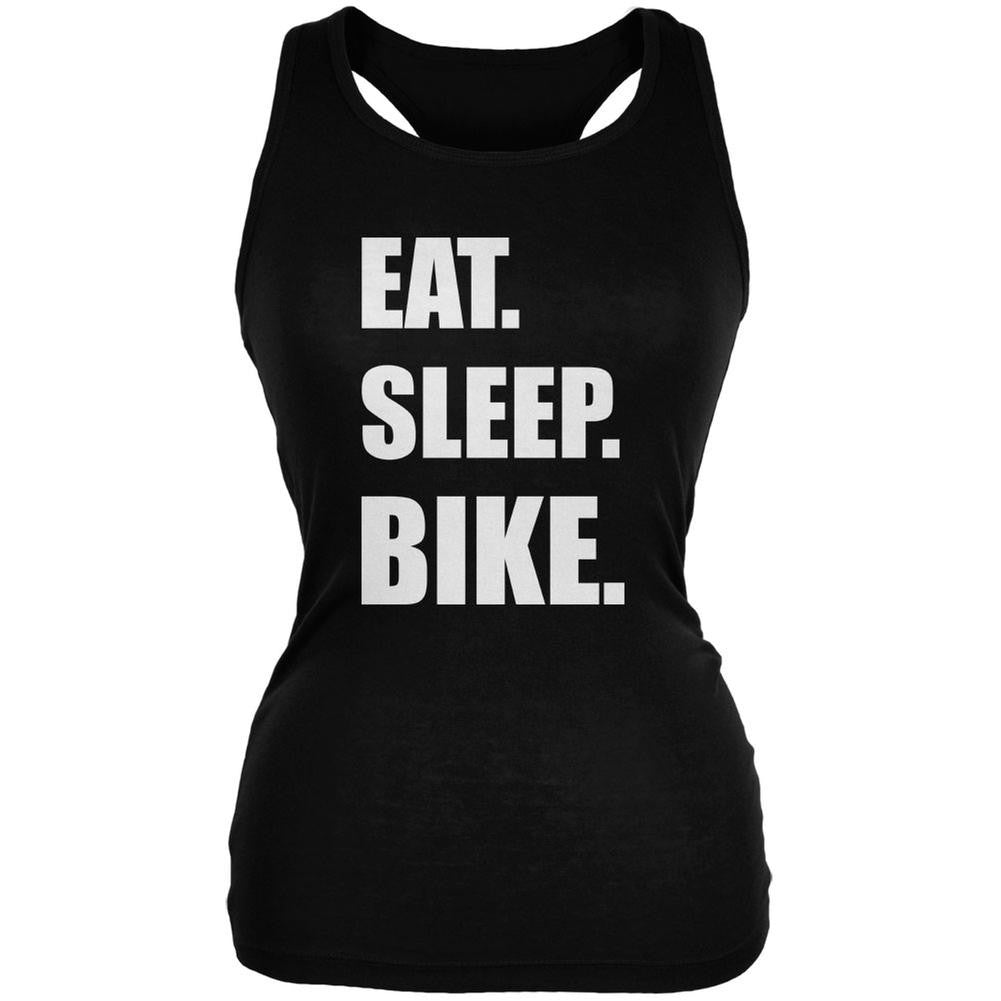 Eat Sleep Bike Black Juniors Soft Tank Top Juniors Tank Tops Old Glory 2XL Black 