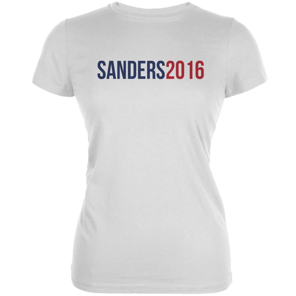 Election 2016 Sanders 2016 White Juniors Soft T-Shirt Juniors T-Shirts Old Glory 2XL White 