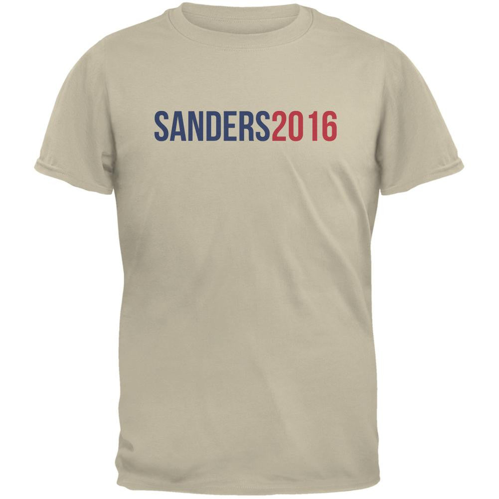 Election 2016 Sanders 2016 Sand Adult T-Shirt Men's T-Shirts Old Glory 2XL Beige 