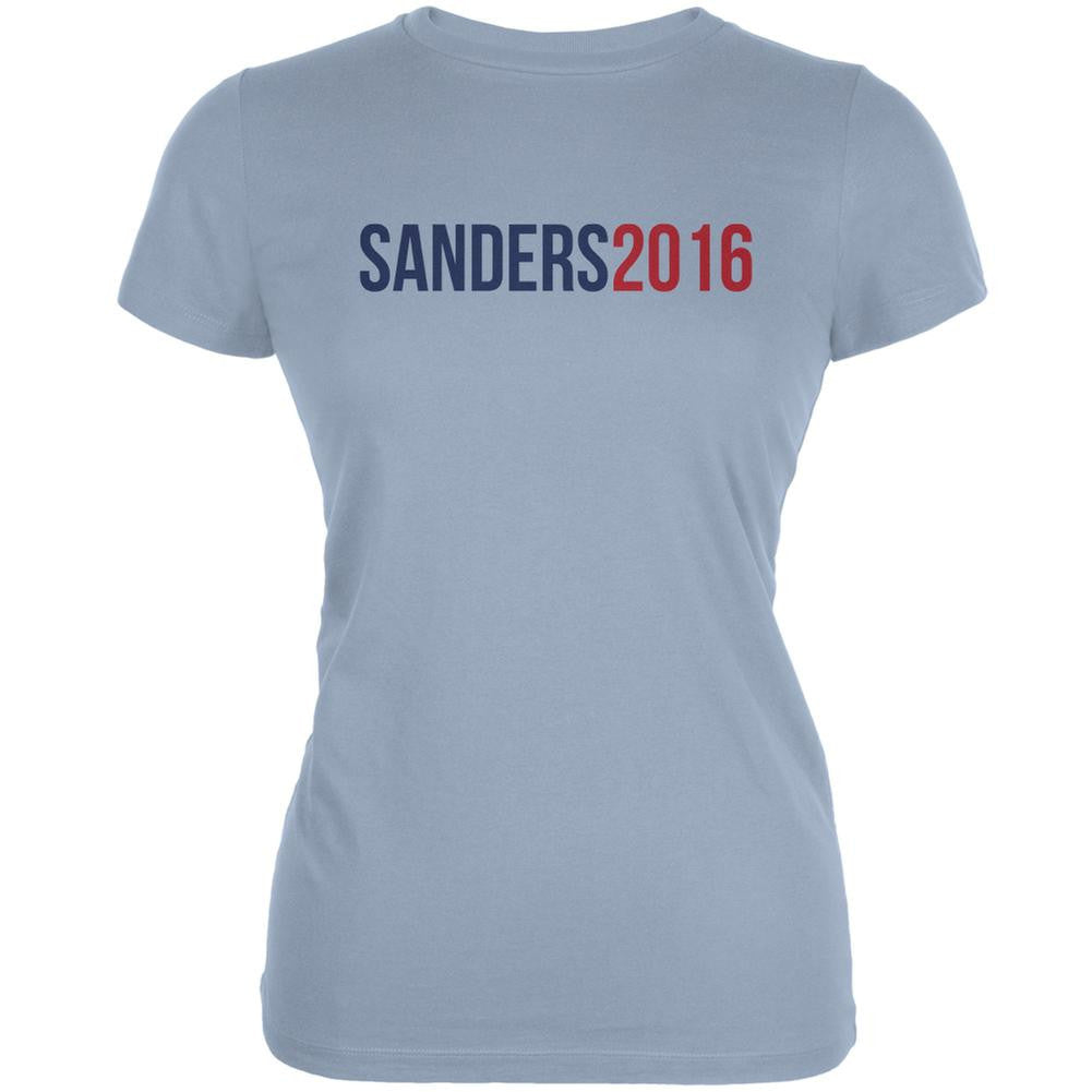 Election 2016 Sanders 2016 Light Blue Juniors Soft T-Shirt Juniors T-Shirts Old Glory 2XL Blue 