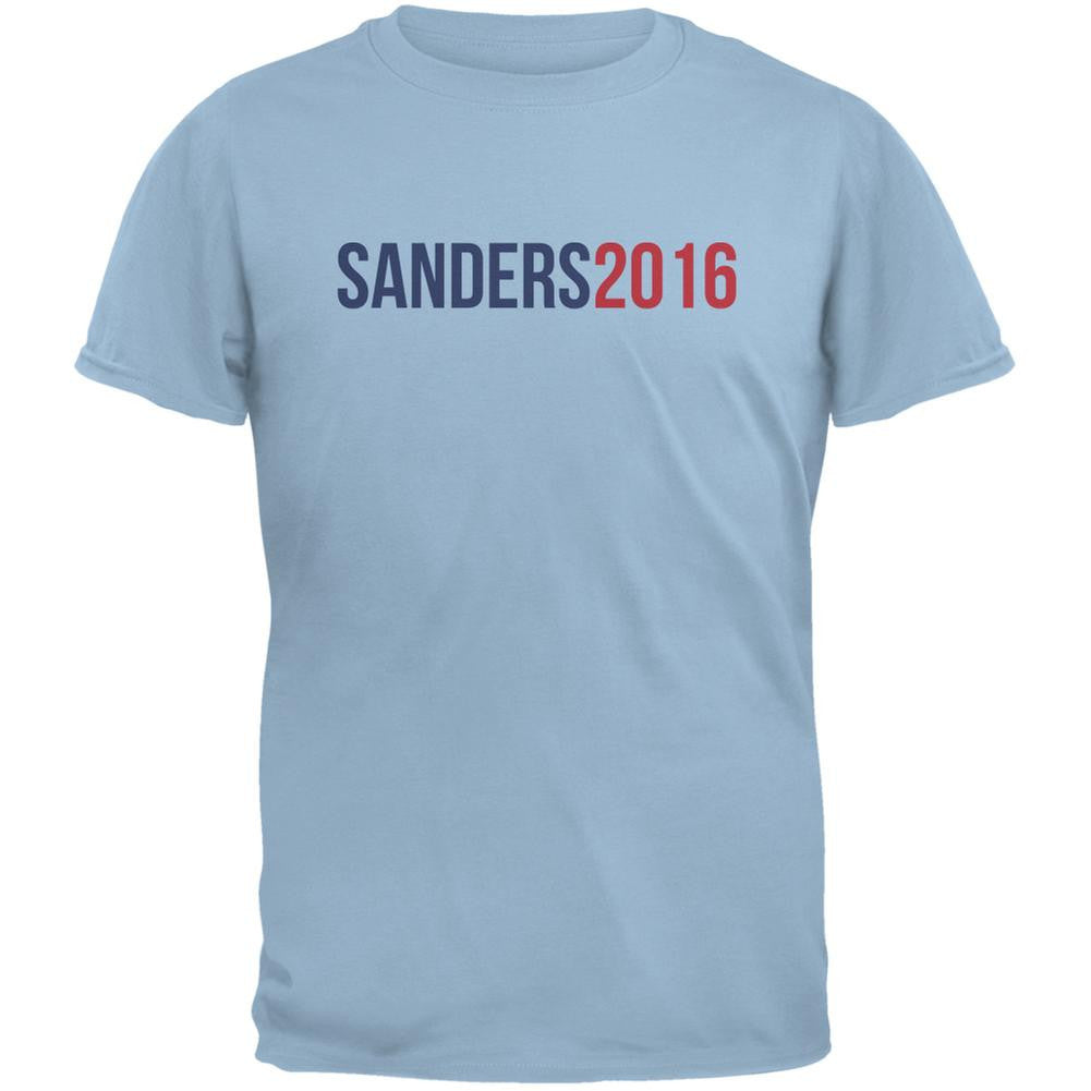 Election 2016 Sanders 2016 Light Blue Adult T-Shirt Men's T-Shirts Old Glory 2XL Blue 