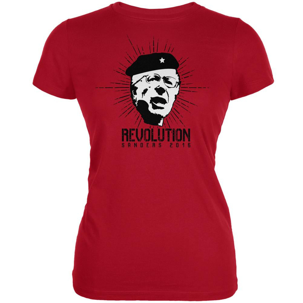 Election 2016 Bernie Sanders Che Guevara Parody Red Juniors Soft T-Shirt Juniors T-Shirts Old Glory 2XL Red 