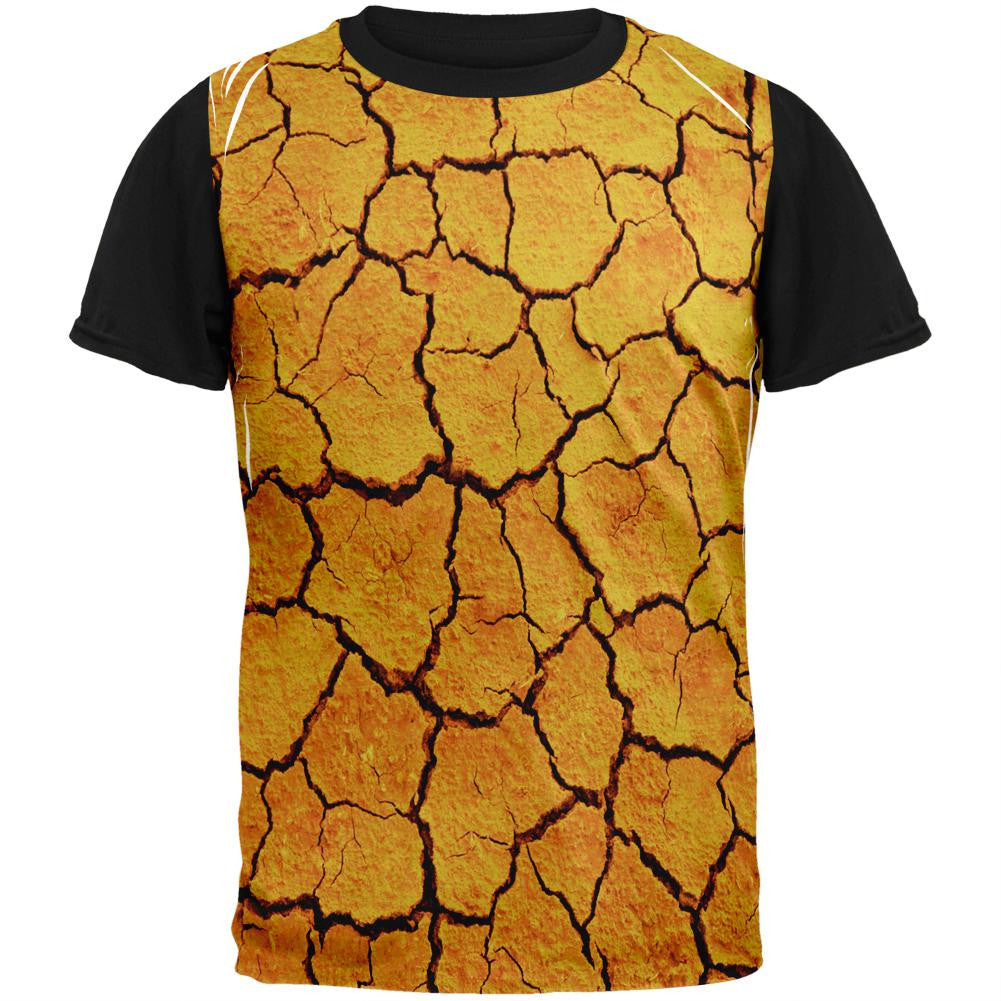 Desert Dry Cracked Playa Adult Black Back T-Shirt Men's T-Shirts Old Glory SM Multi 