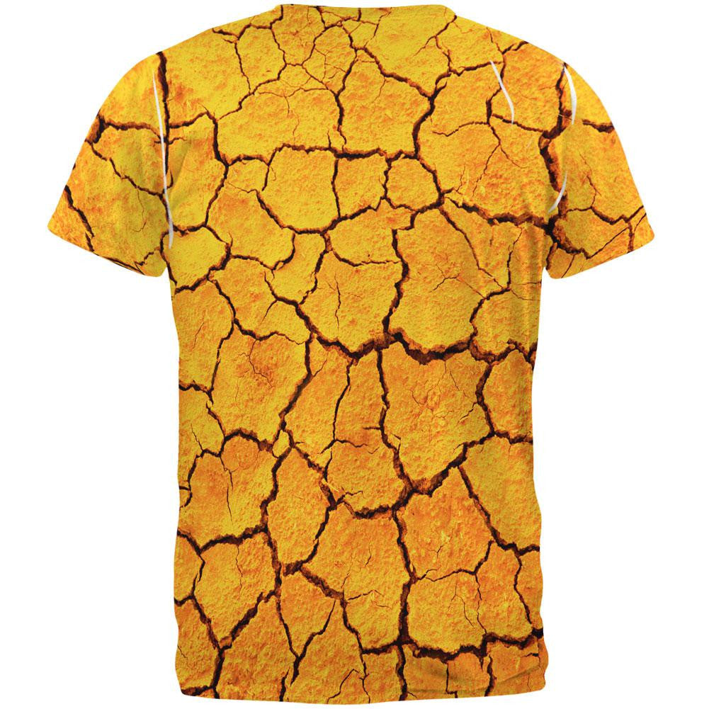 Desert Dry Cracked Playa All Over Adult T-Shirt Men's T-Shirts Old Glory   