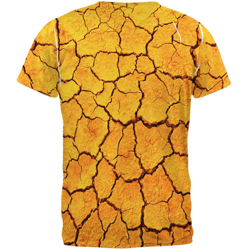 Desert Dry Cracked Playa All Over Adult T-Shirt Men's T-Shirts Old Glory   