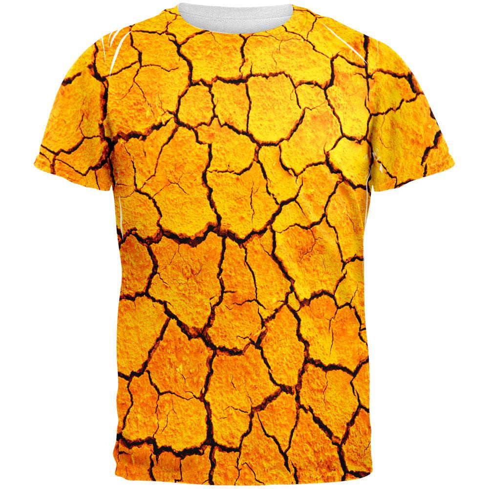 Desert Dry Cracked Playa All Over Adult T-Shirt Men's T-Shirts Old Glory 2XL Multi 