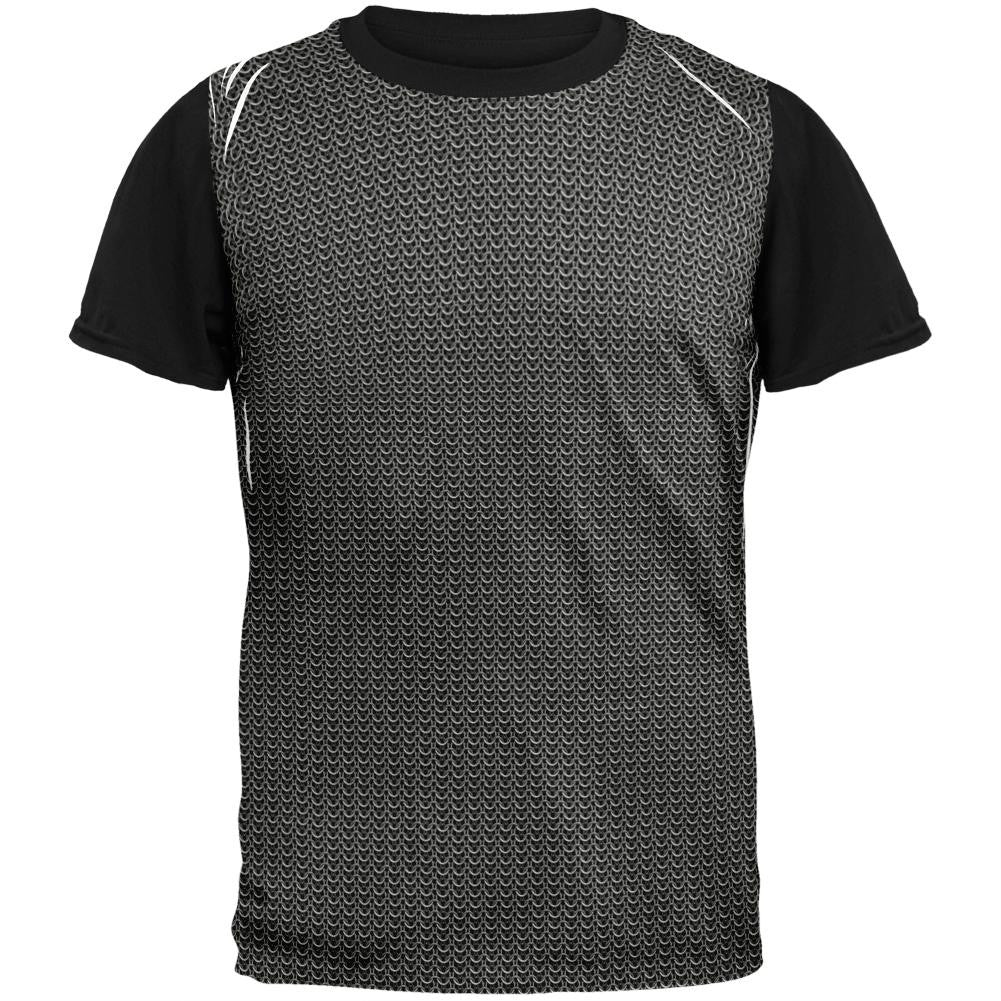 Halloween Chainmail Costume Adult Black Back T-Shirt Men's T-Shirts Old Glory SM Multi 