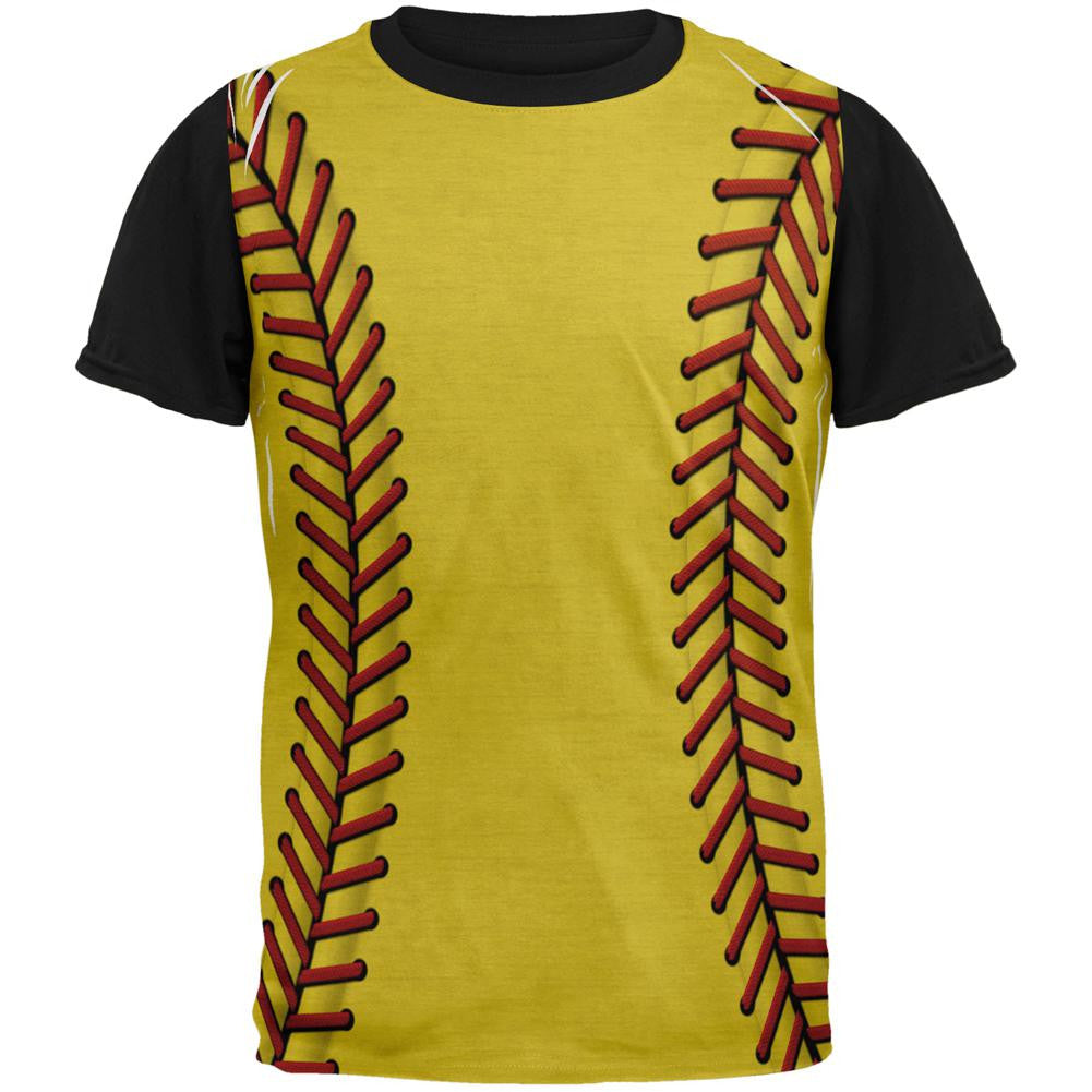 Softball Costume Adult Black Back T-Shirt Men's T-Shirts Old Glory SM Multi 