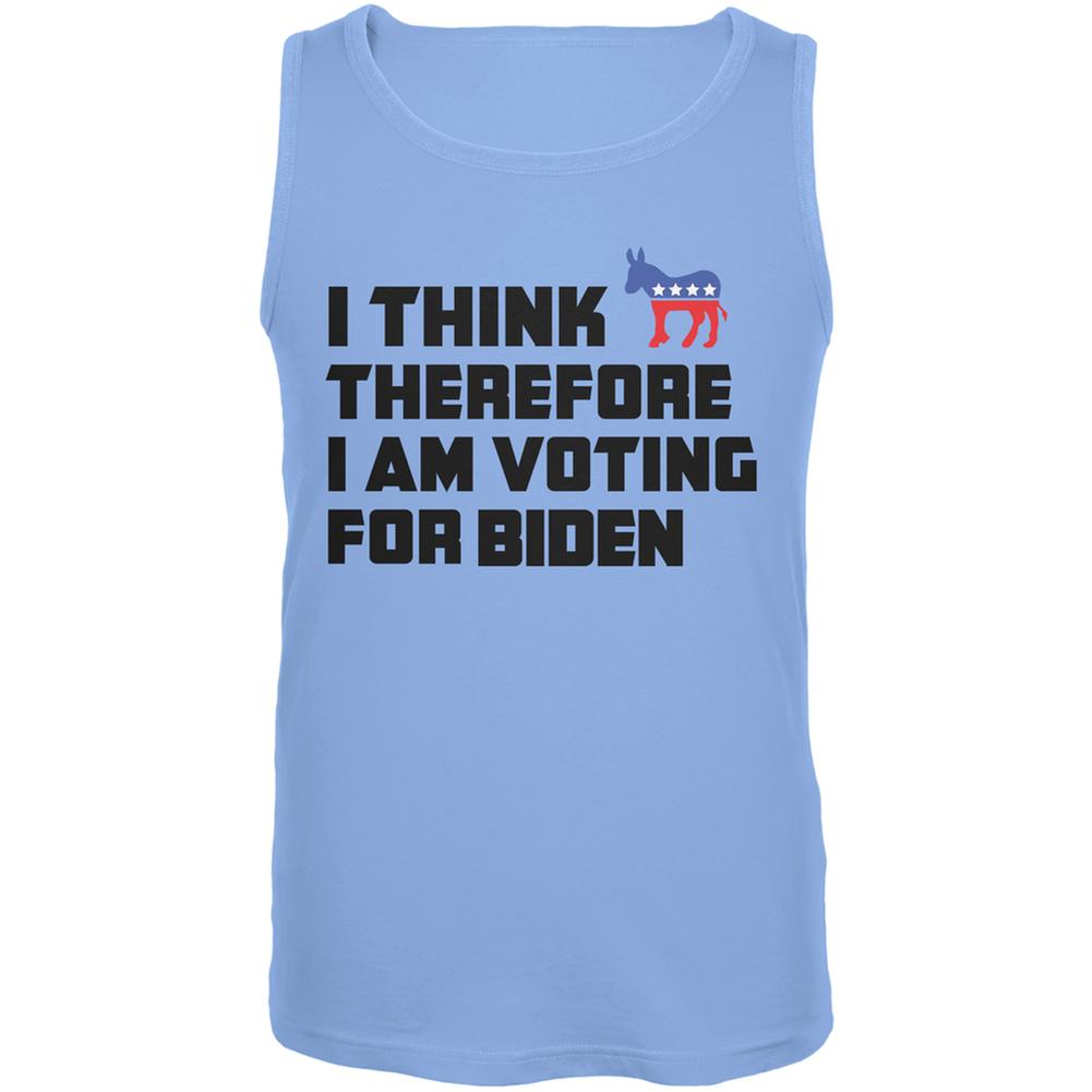 Election 2016 I Think Therefore Biden Carolina Blue Adult Tank Top Men's Tank Tops Old Glory 2XL Blue 