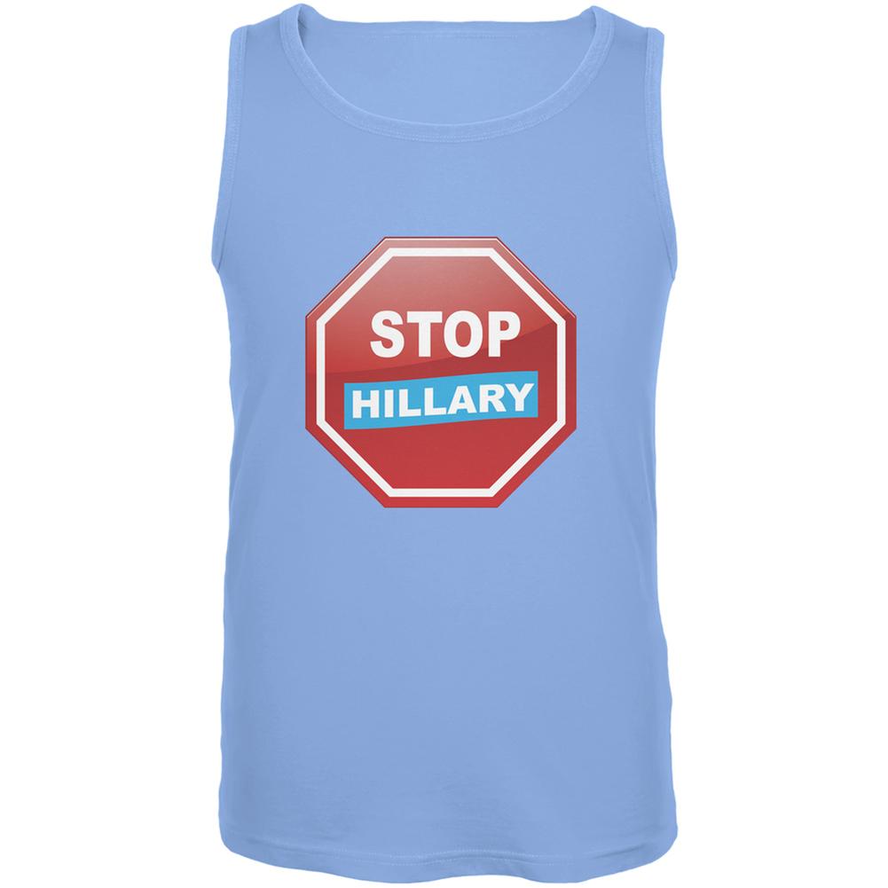 Election 2016 Stop Hillary Carolina Blue Adult Tank Top Men's Tank Tops Old Glory 2XL Blue 