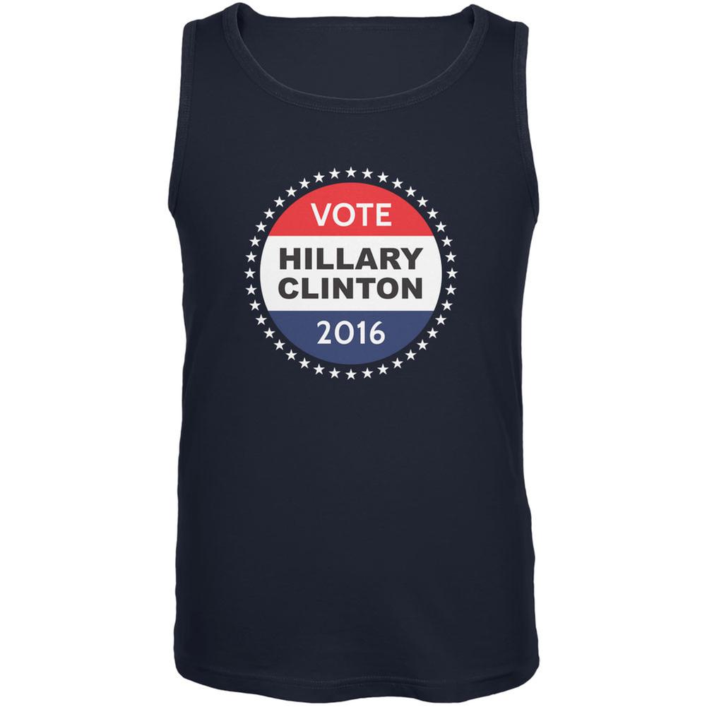 Election 2016 Hillary Clinton Badge Navy Adult Tank Top Men's Tank Tops Old Glory 2XL Blue 