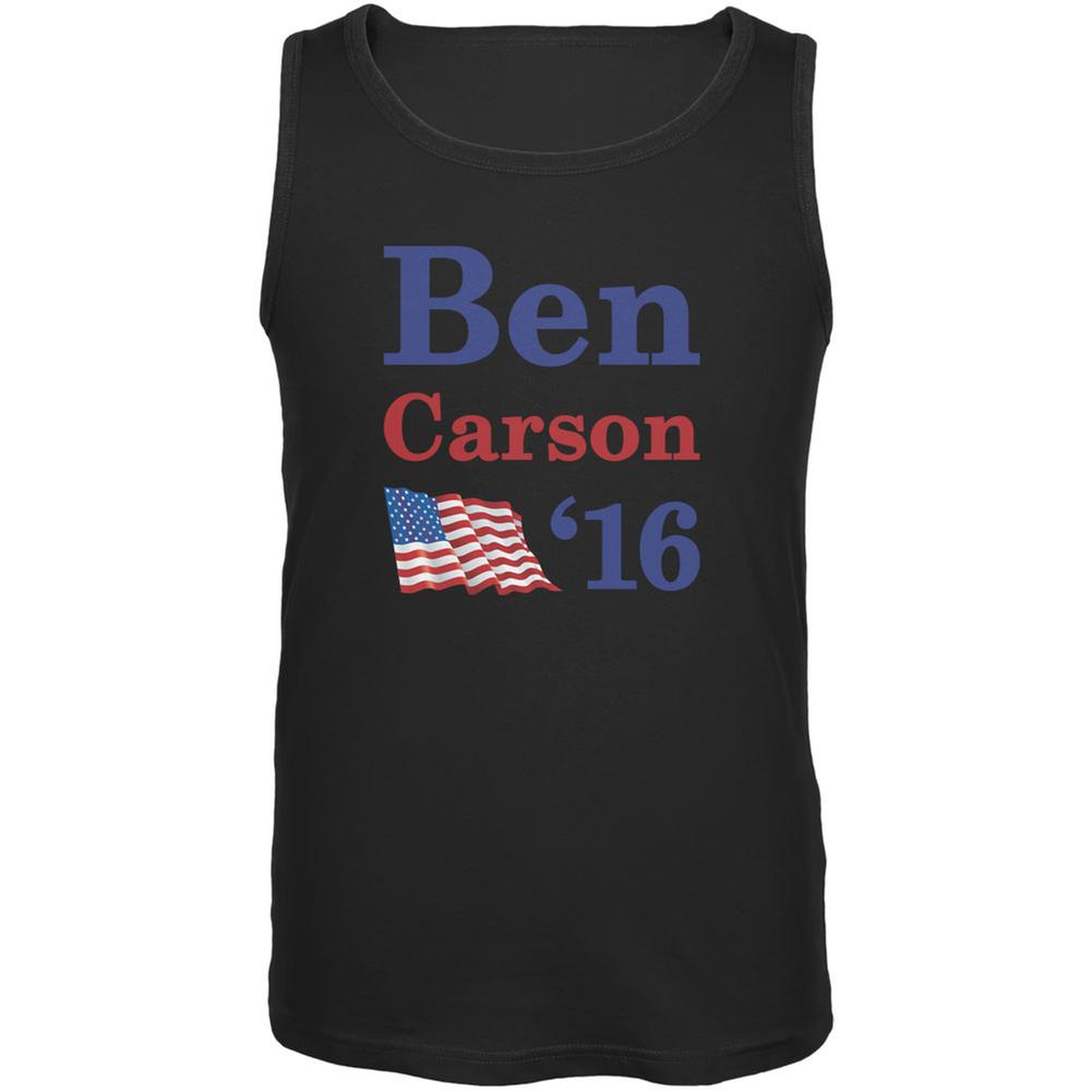 Election 2016 16 Flag Ben Carson Black Adult Tank Top Men's Tank Tops Old Glory 2XL Black 