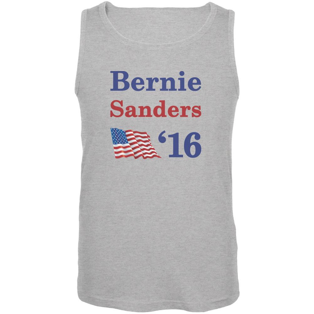 Election 2020 16 Flag Bernie Sanders Heather Grey Adult Tank Top Men's Tank Tops Old Glory 2XL Grey 