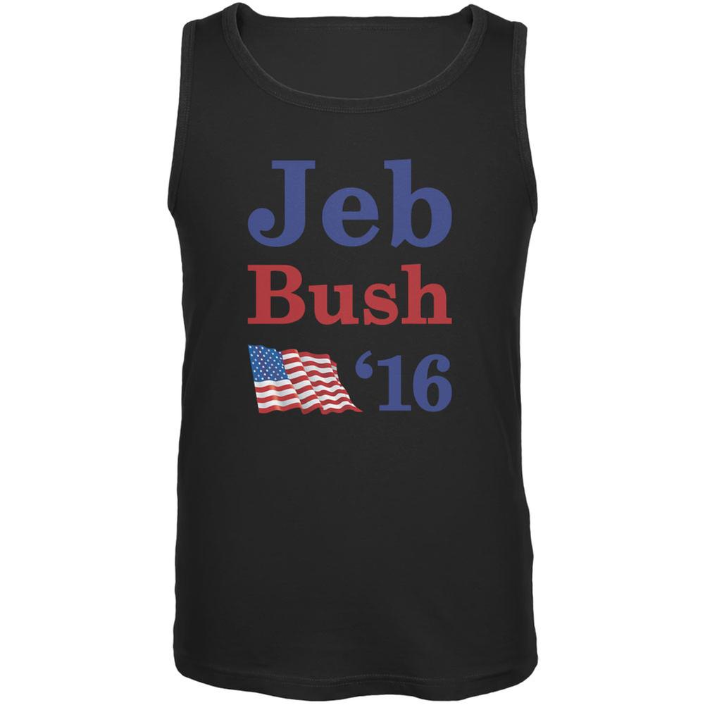 Election 2016 16 Flag Jeb Bush Black Adult Tank Top Men's Tank Tops Old Glory 2XL Black 