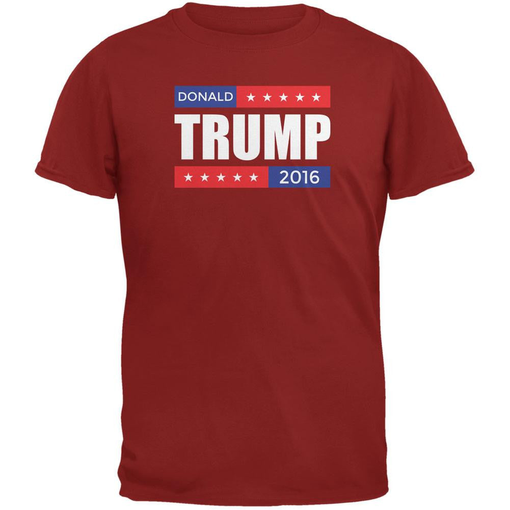 Election 2016 Donald Trump Stacked Cardinal Red Adult T-Shirt Men's T-Shirts Old Glory 2XL Red 