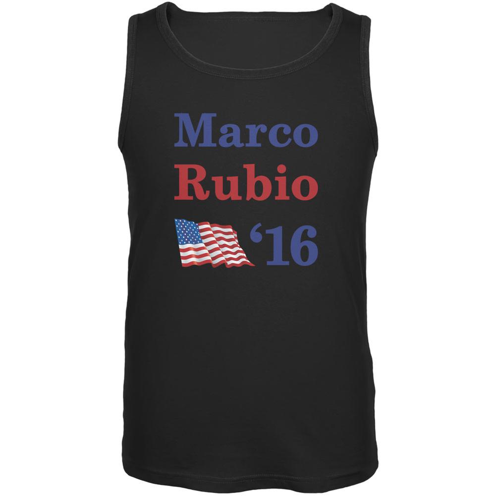 Election 2016 16 Flag Marco Rubio Black Adult Tank Top Men's Tank Tops Old Glory 2XL Black 