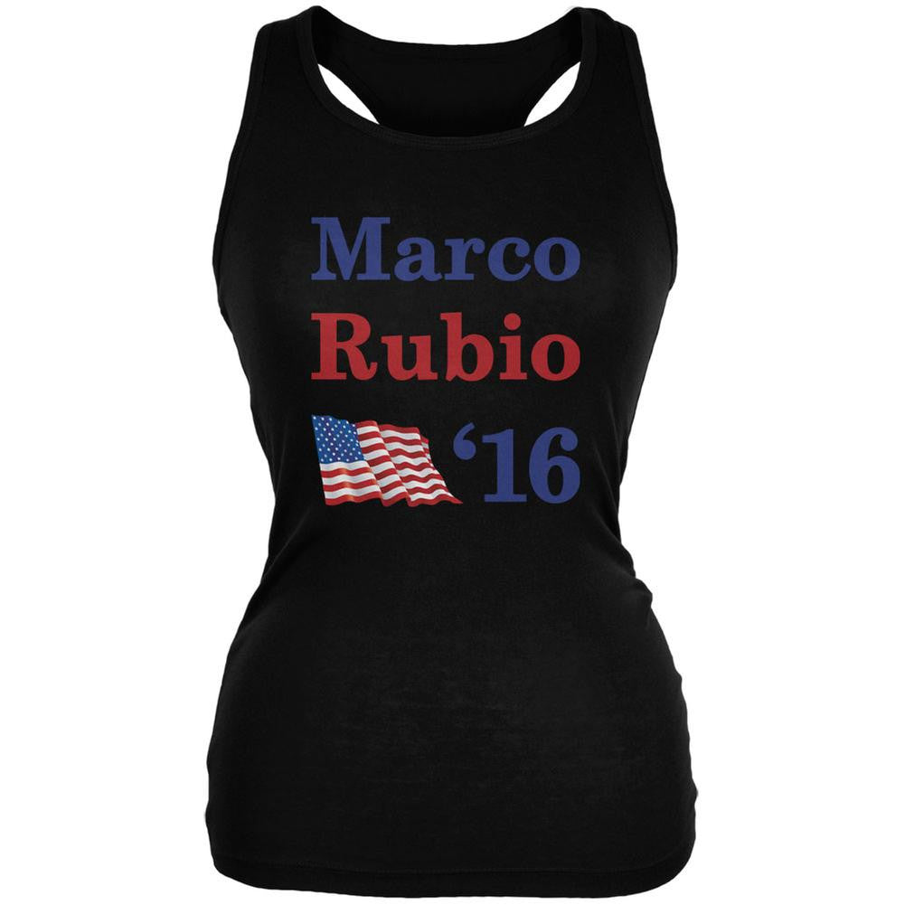 Election 2016 16 Flag Marco Rubio Black Juniors Soft Tank Top Juniors Tank Tops Old Glory 2XL Black 