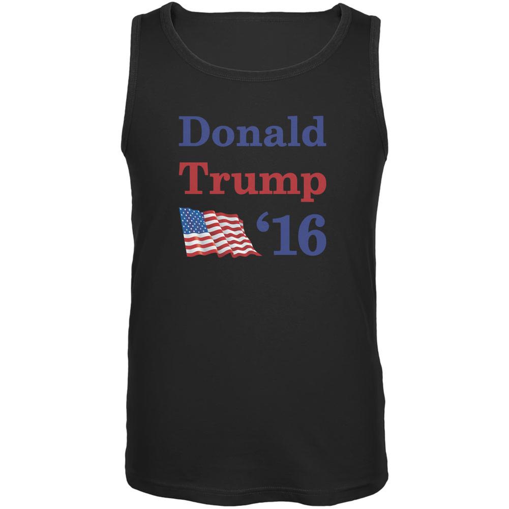 Election 2020 16 Flag Donald Trump Black Adult Tank Top Men's Tank Tops Old Glory 2XL Black 