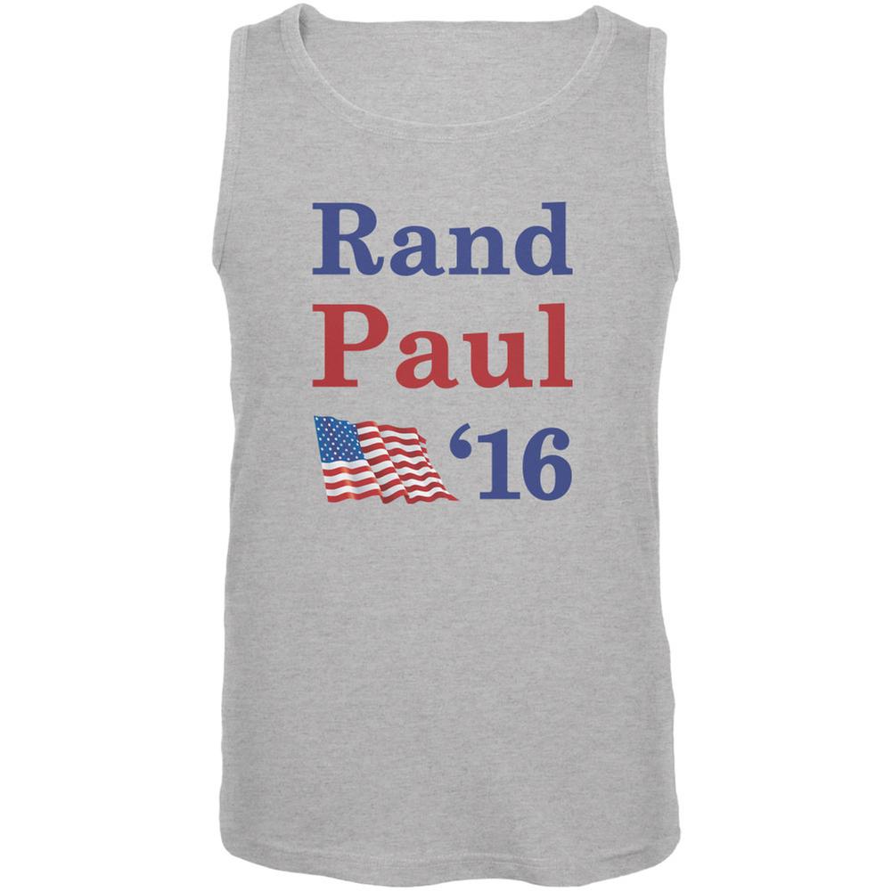 Election 2016 16 Flag Rand Paul Heather Grey Adult Tank Top Men's Tank Tops Old Glory 2XL Grey 