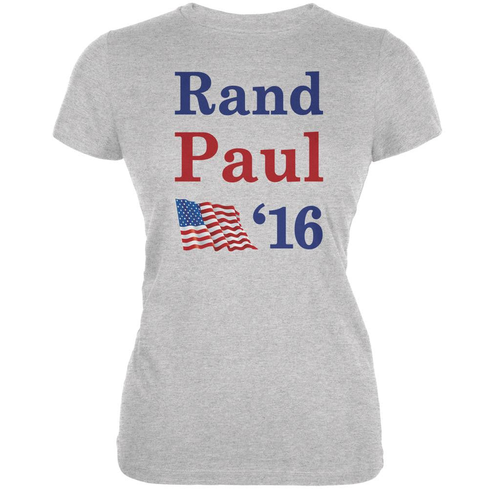 Election 2016 16 Flag Rand Paul Heather Grey Juniors Soft T-Shirt Juniors T-Shirts Old Glory 2XL Grey 