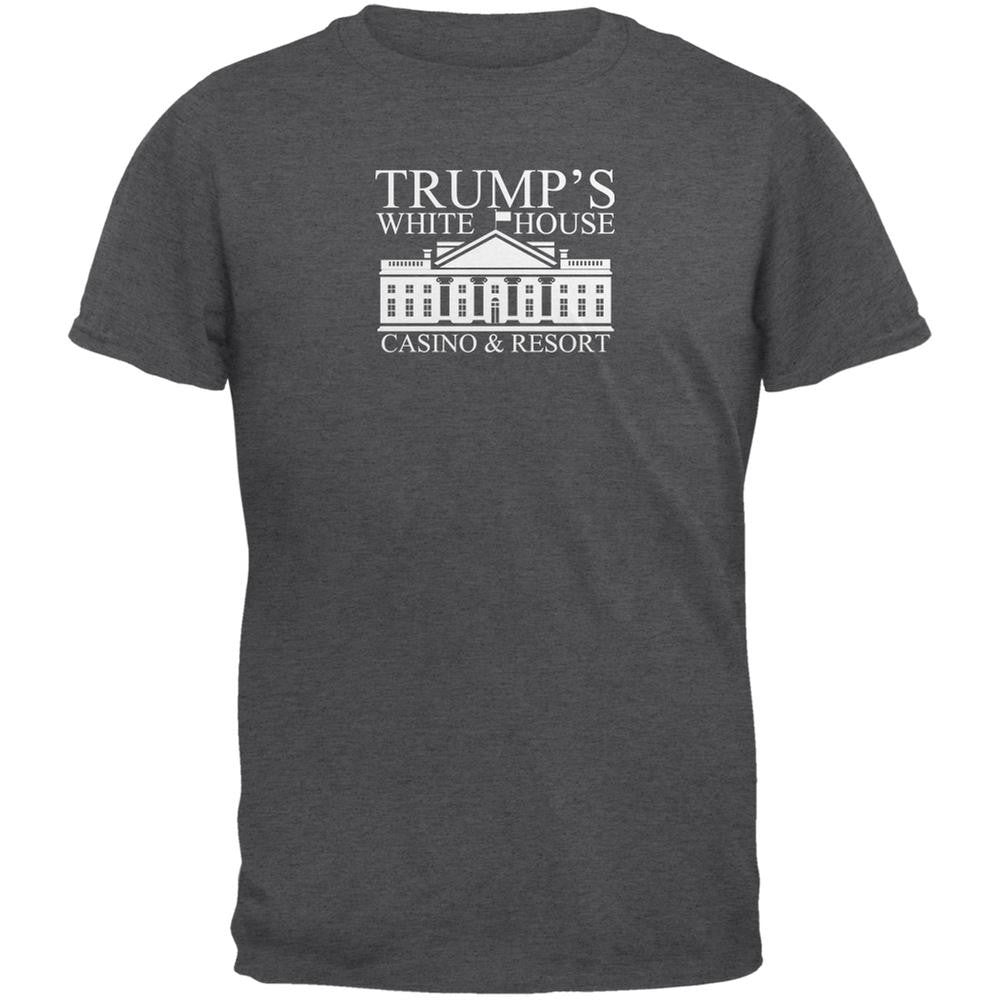 Election 2016 Trump White House Funny Dark Heather Adult T-Shirt Men's T-Shirts Old Glory 2XL Grey 