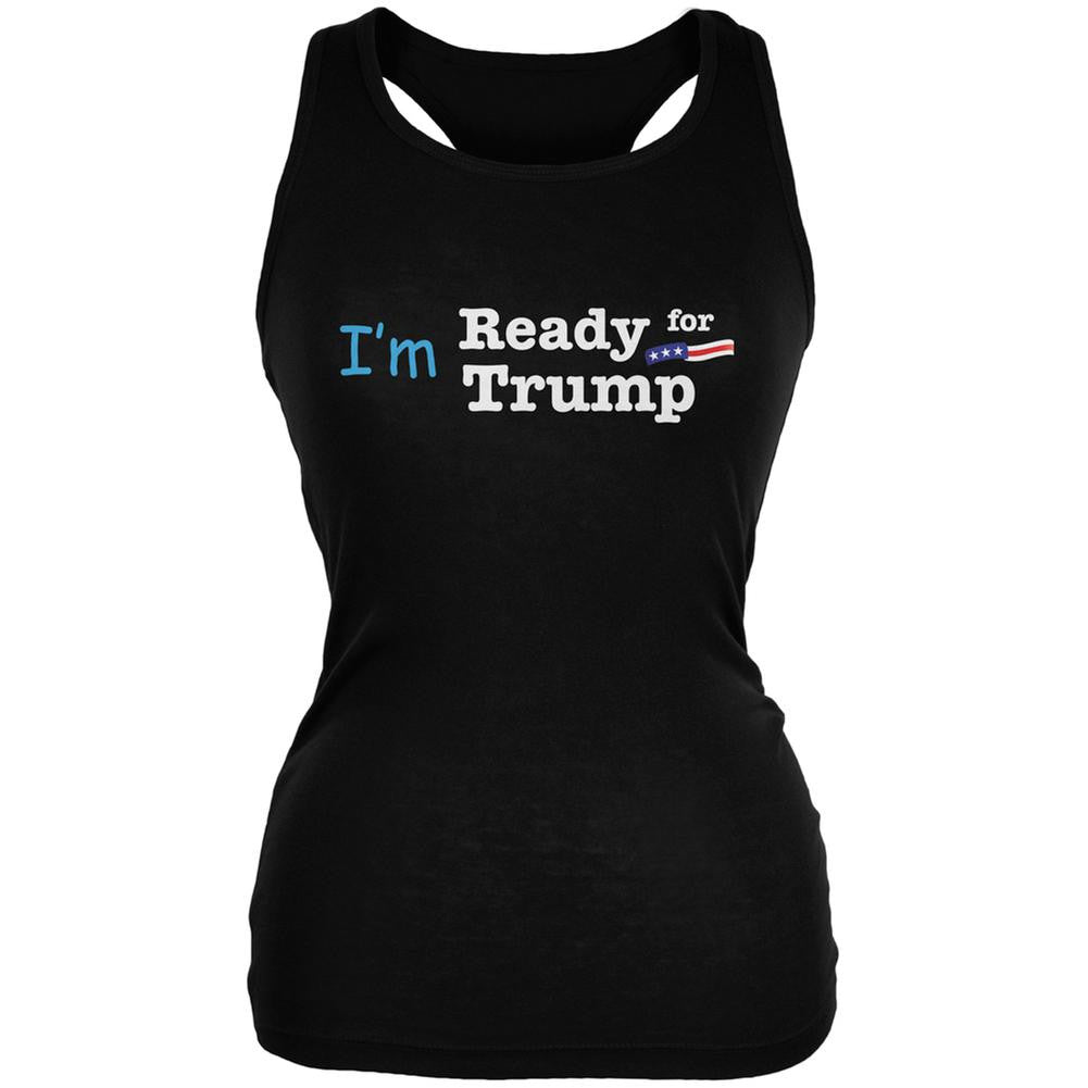 Election 2016 Im Ready for Trump Black Juniors Soft Tank Top Juniors Tank Tops Old Glory 2XL Black 