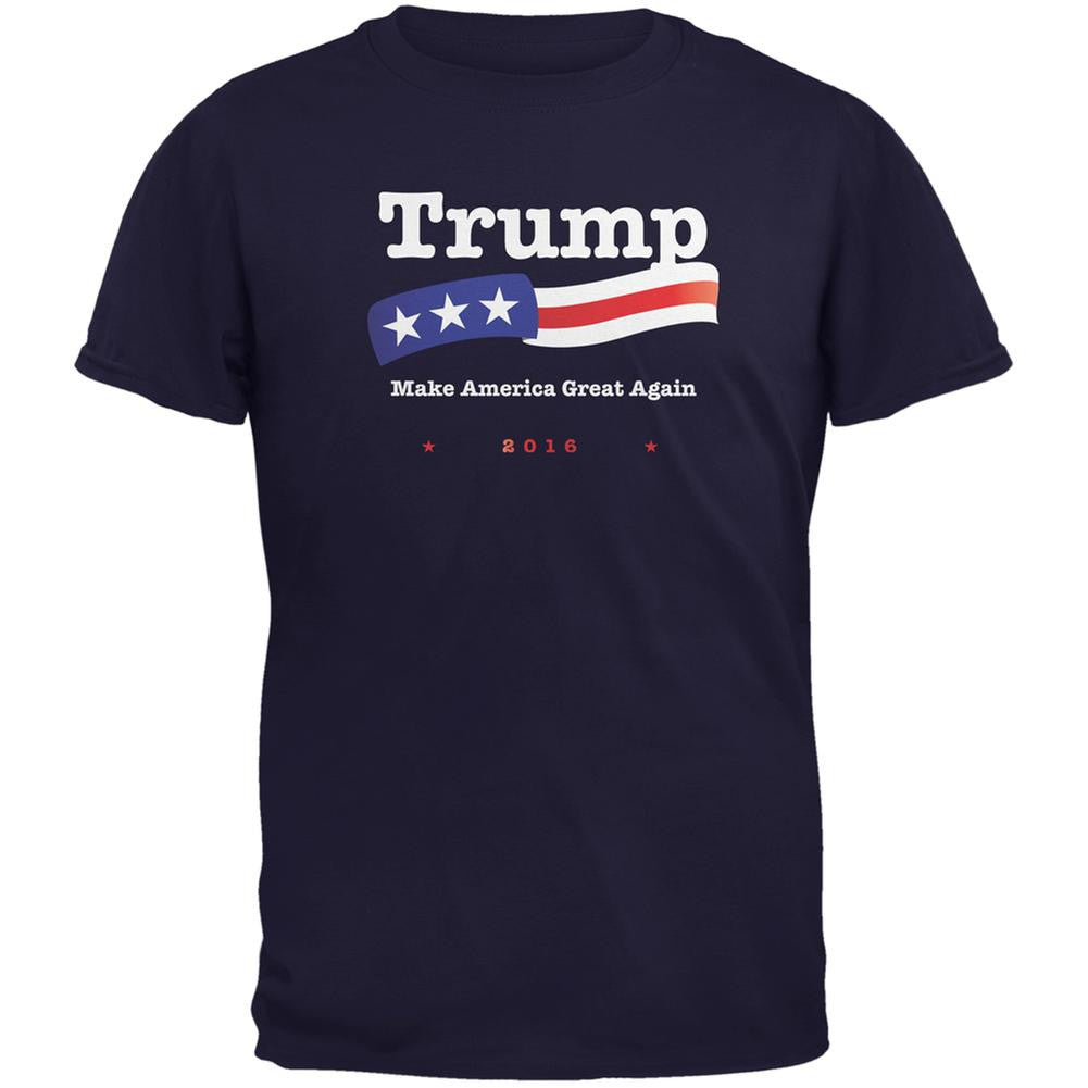 Election 2016 Trump Make America Great Navy Adult T-Shirt Men's T-Shirts Old Glory 2XL Blue 