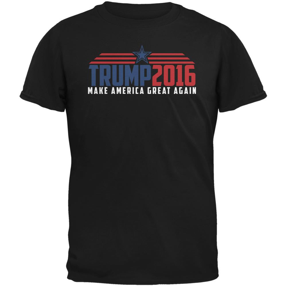 Election 2016 Trump 2016 Make America Great Black Adult T-Shirt Men's T-Shirts Old Glory 2XL Black 