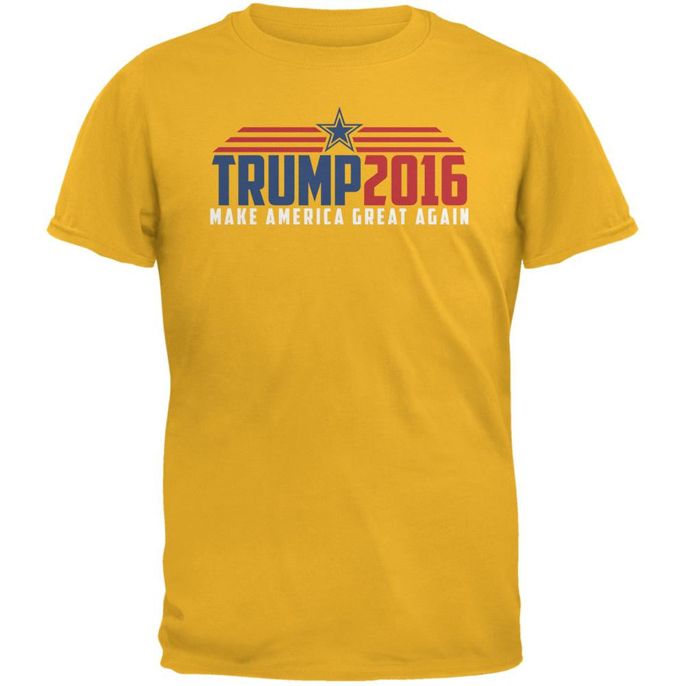 Election 2016 Trump 2016 Make America Great Gold Adult T-Shirt Men's T-Shirts Old Glory 2XL Yellow 