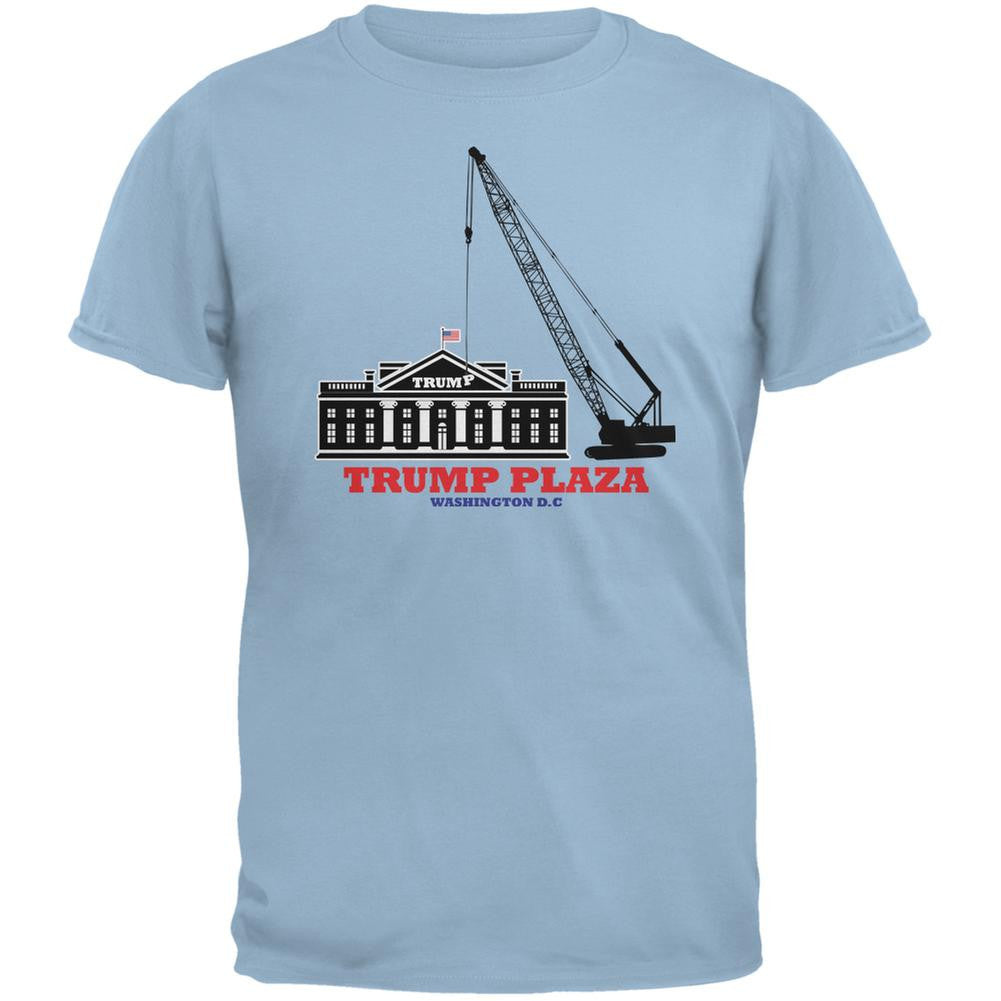 Election 2016 Trump Plaza Washington DC Light Blue Adult T-Shirt Men's T-Shirts Old Glory 2XL Blue 