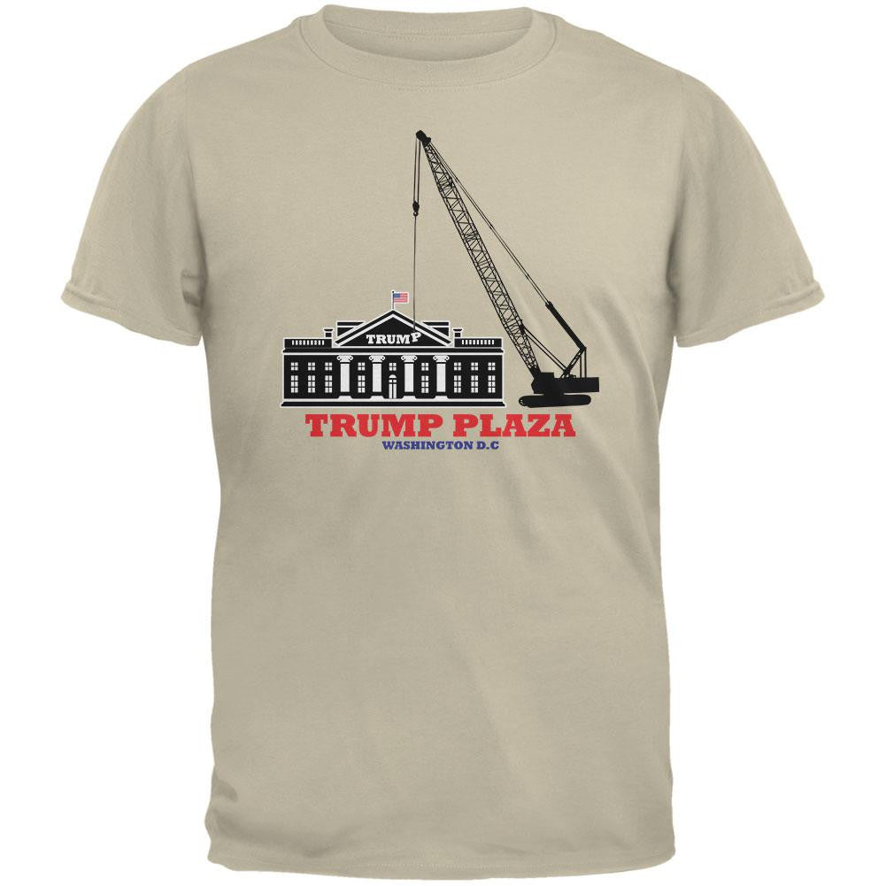 Election 2016 Trump Plaza Washington DC Sand Adult T-Shirt Men's T-Shirts Old Glory 2XL Beige 