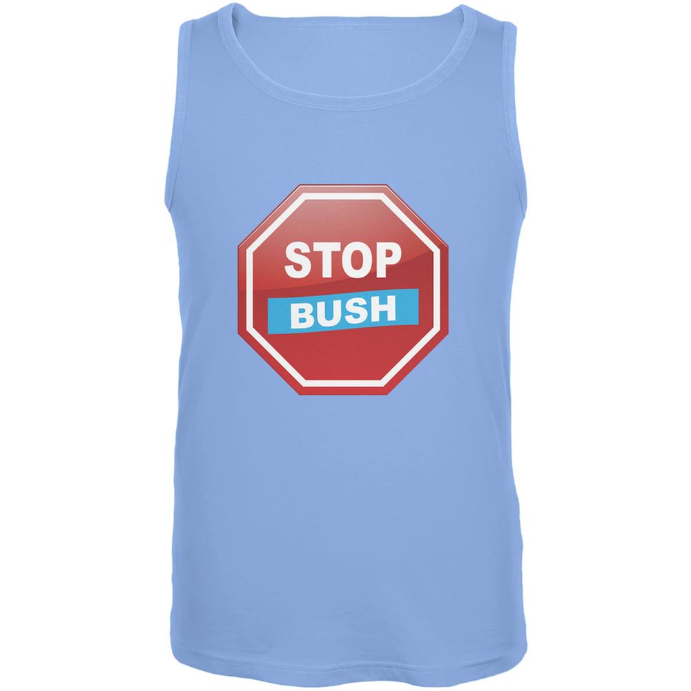 Election 2016 Stop Bush Carolina Blue Adult Tank Top Men's Tank Tops Old Glory 2XL Blue 