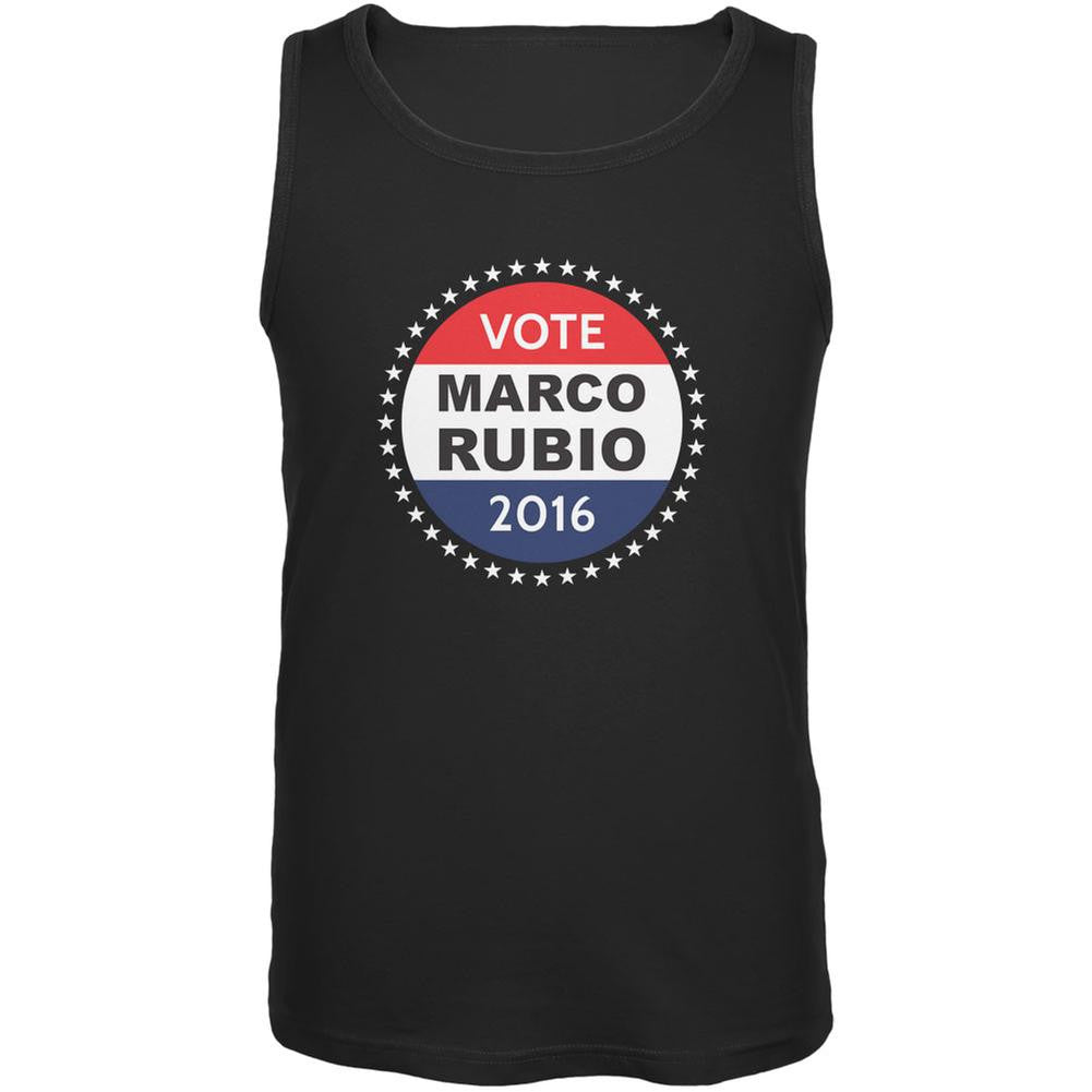 Election 2016 Marco Rubio Badge Black Adult Tank Top Men's Tank Tops Old Glory 2XL Black 