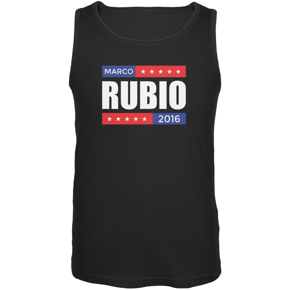 Election 2016 Marco Rubio Stacked Black Adult Tank Top Men's Tank Tops Old Glory 2XL Black 