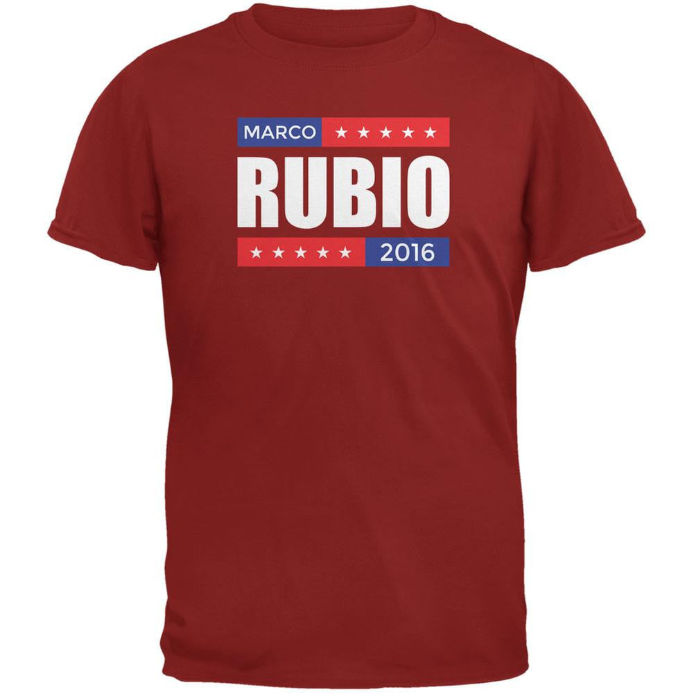 Election 2016 Marco Rubio Stacked Cardinal Red Adult T-Shirt Men's T-Shirts Old Glory 2XL Red 