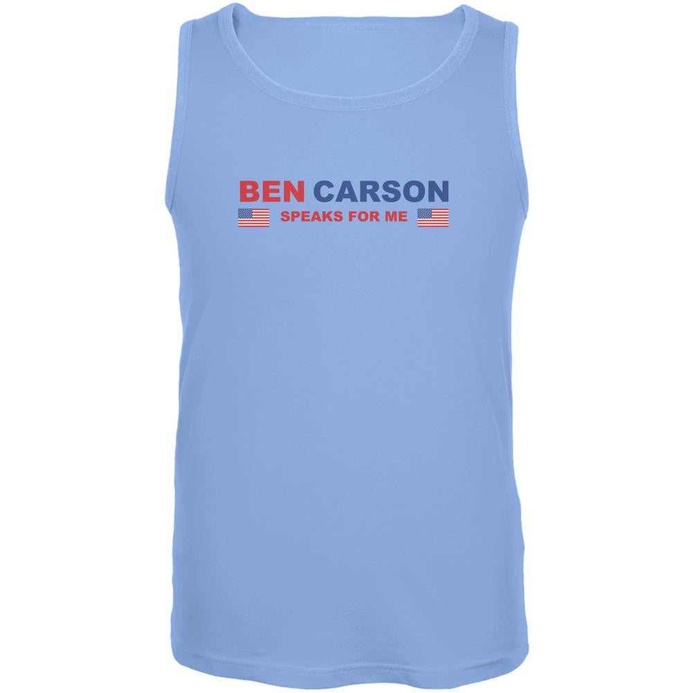 Election 2016 Carson Speaks For Me Carolina Blue Adult Tank Top Men's Tank Tops Old Glory 2XL Blue 