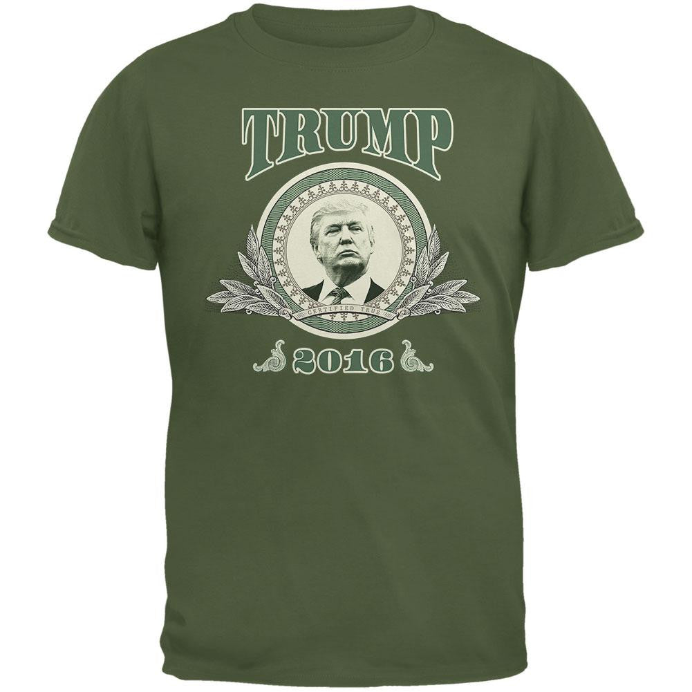 Election 2016 Trump Dollar 2016 Military Green Adult T-Shirt Men's T-Shirts Old Glory 2XL Green 