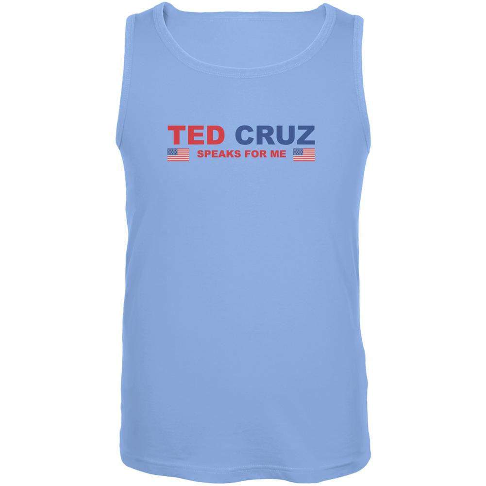 Election 2016 Cruz Speaks For Me Carolina Blue Adult Tank Top Men's Tank Tops Old Glory 2XL Blue 