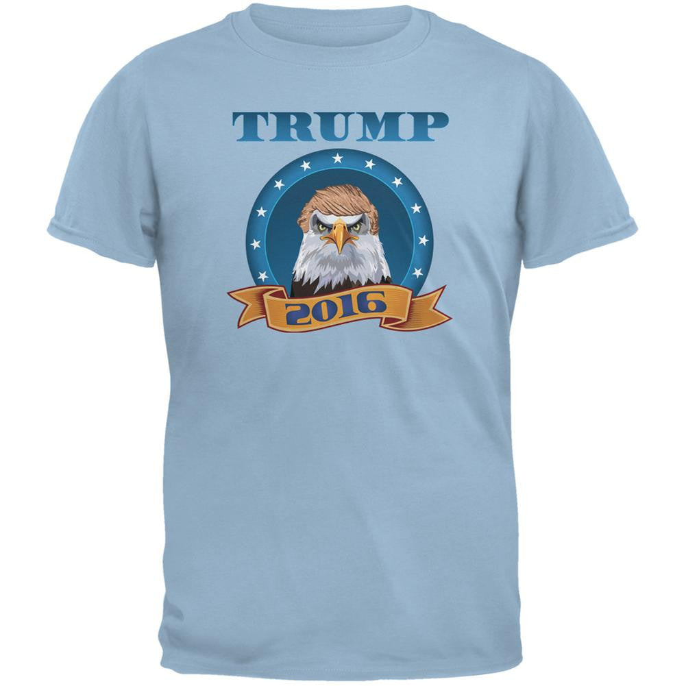 Election 2016 Donald Trump Bald Eagle toupee Light Blue Adult T-Shirt Men's T-Shirts Old Glory 2XL Blue 