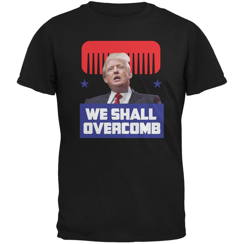 Election 2016 Trump We Shall Overcomb Black Adult T-Shirt Men's T-Shirts Old Glory 2XL Black 