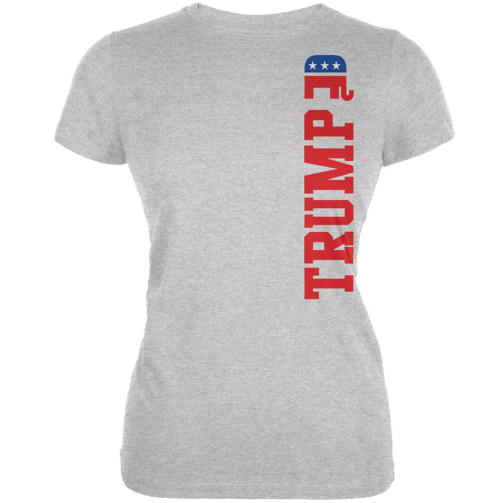 Election 2016 Team Donald Trump Heather Grey Juniors Soft T-Shirt Juniors T-Shirts Old Glory 2XL Grey 