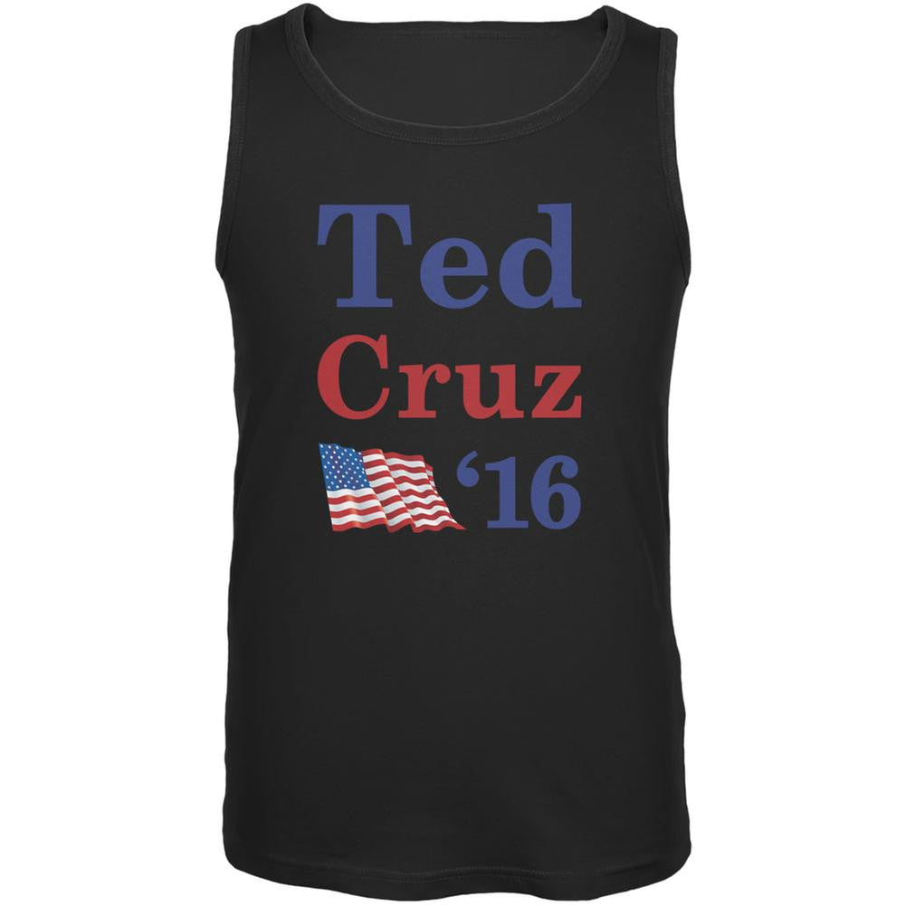 Election 2016 16 Flag Ted Cruz Black Adult Tank Top Men's Tank Tops Old Glory 2XL Black 