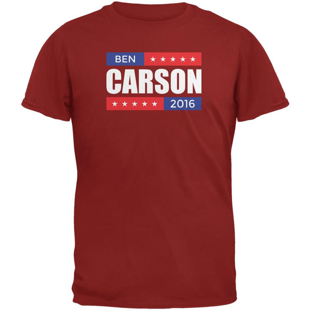 Election 2016 Ben Carson Stacked Cardinal Red Adult T-Shirt Men's T-Shirts Old Glory 2XL Red 