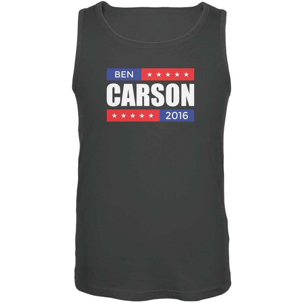 Election 2016 Ben Carson Stacked Charcoal Grey Adult Tank Top Men's Tank Tops Old Glory 2XL Grey 