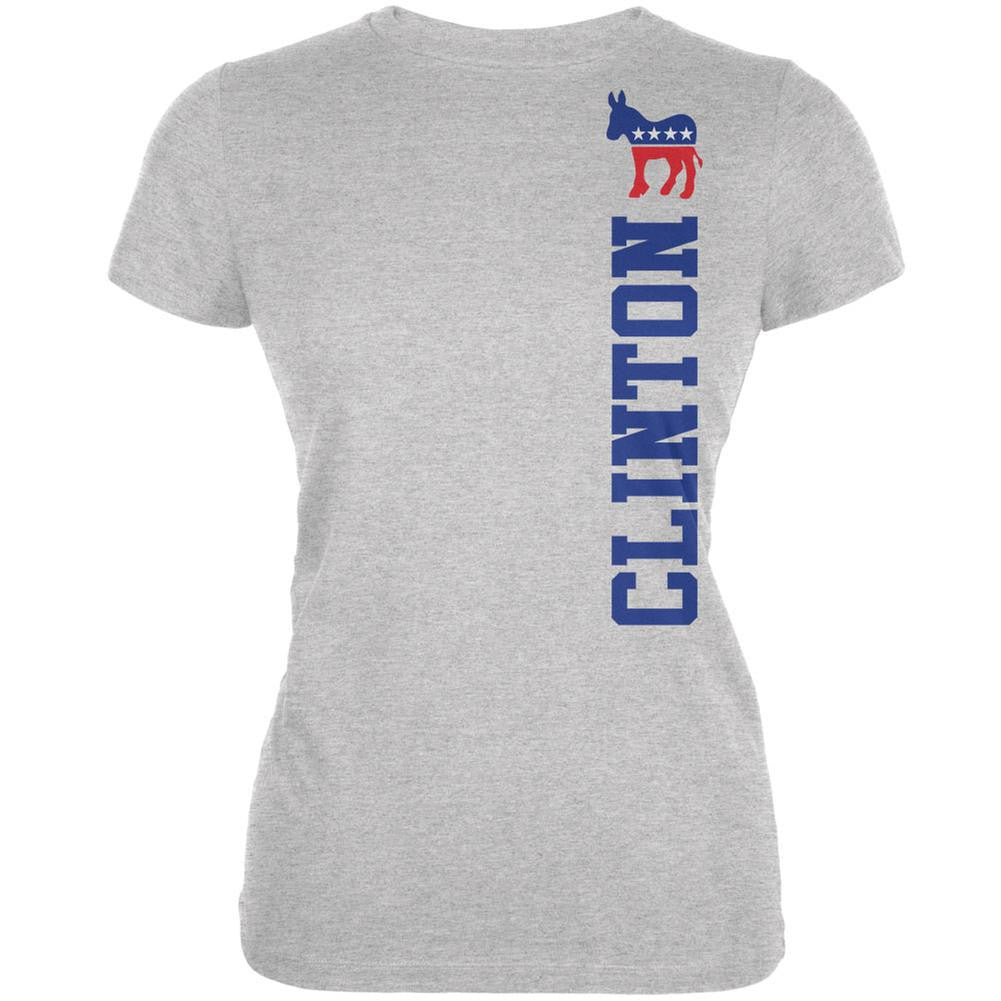 Election 2016 Team Hillary Clinton Heather Grey Juniors Soft T-Shirt Juniors T-Shirts Old Glory 2XL Grey 