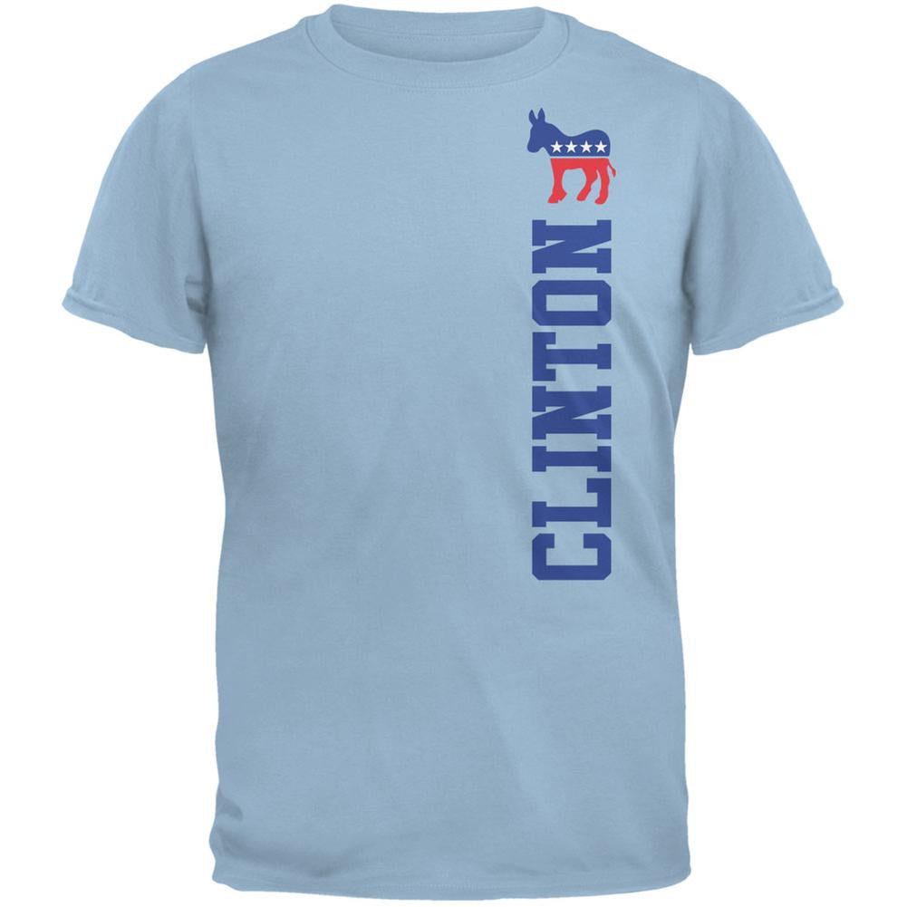 Election 2016 Team Hillary Clinton Light Blue Adult T-Shirt Men's T-Shirts Old Glory 2XL Blue 